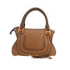 Chloé  Marcie handbag  in brown grained leather - 360 thumbnail