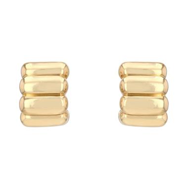Paire de clips d'oreilles O.J. Perrin  en or jaune