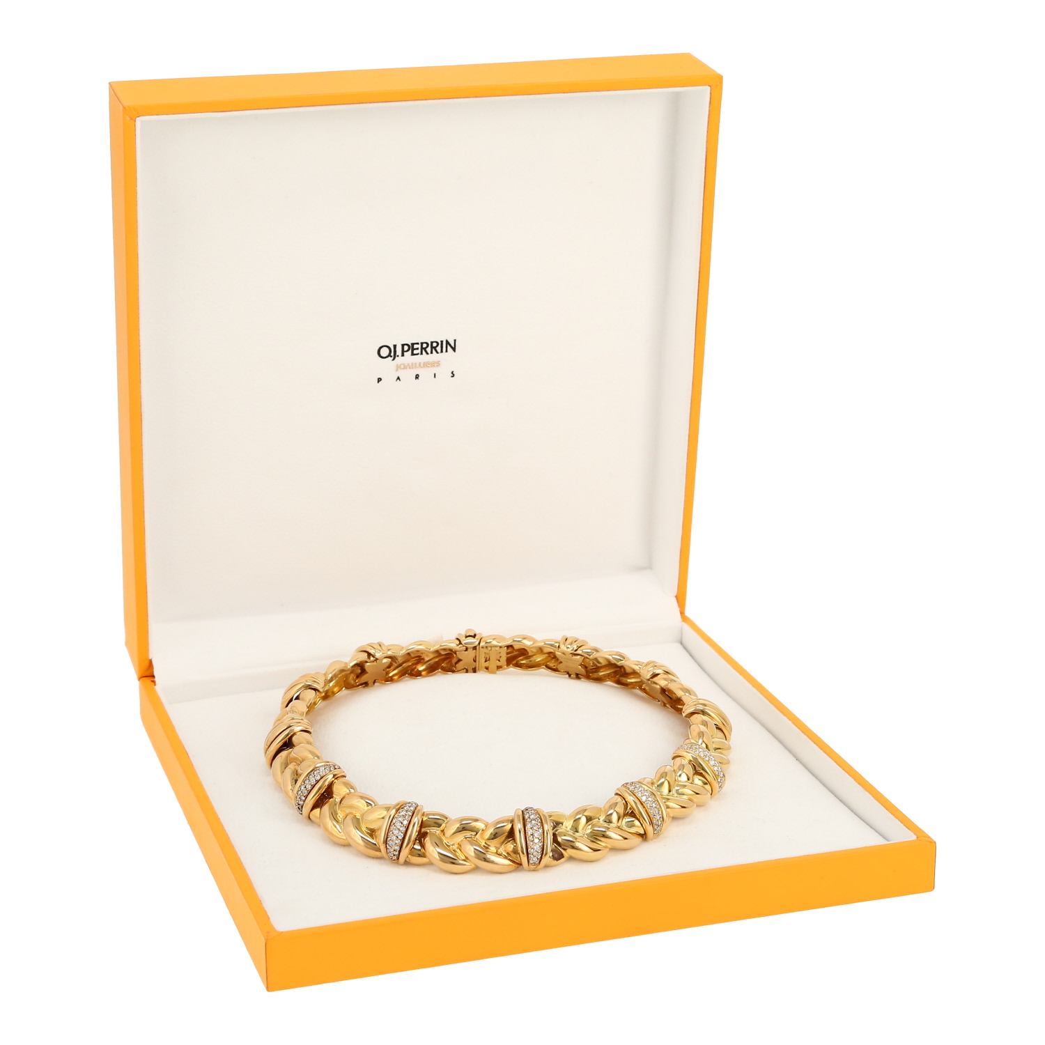 O.J. Perrin necklace in yellow gold and diamonds - Detail D2