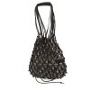 Dior   handbag  in navy blue and beige monogram canvas Oblique  and black leather - 00pp thumbnail