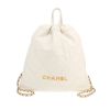 Chanel  22 backpack  in white leather - 360 thumbnail