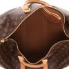 Bolsa de viaje Louis Vuitton  Keepall 50 en lona Monogram marrón y cuero natural - Detail D3 thumbnail