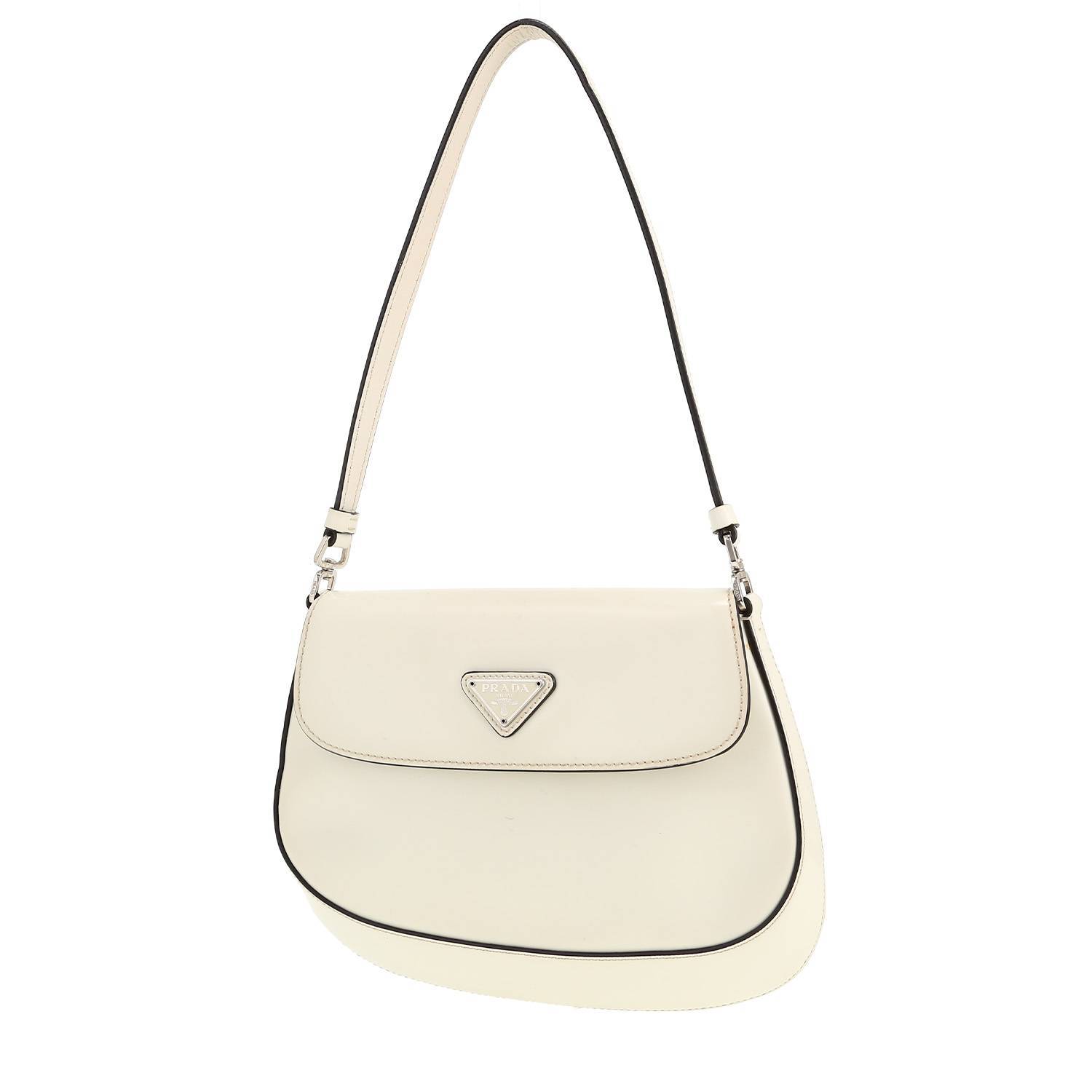Prada Cleo handbag in white leather