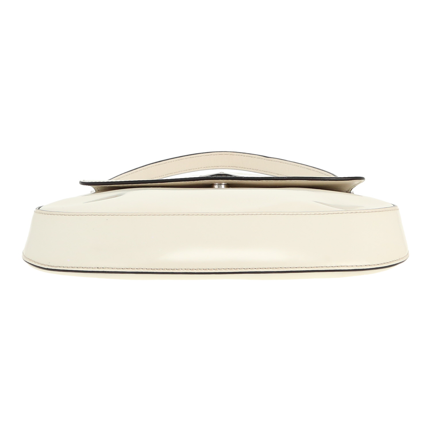 Sac à main Prada  Cleo en cuir blanc - Detail D1