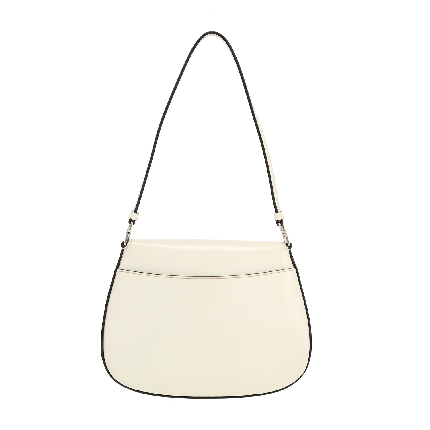 Prada  Cleo handbag  in white leather - Detail D4