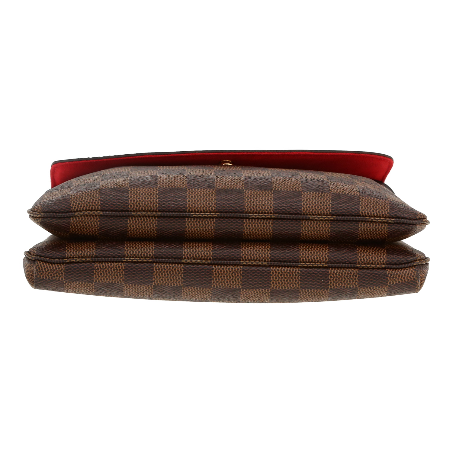 Louis Vuitton  Aurore shoulder bag  in ebene damier canvas  and brown leather - Detail D1