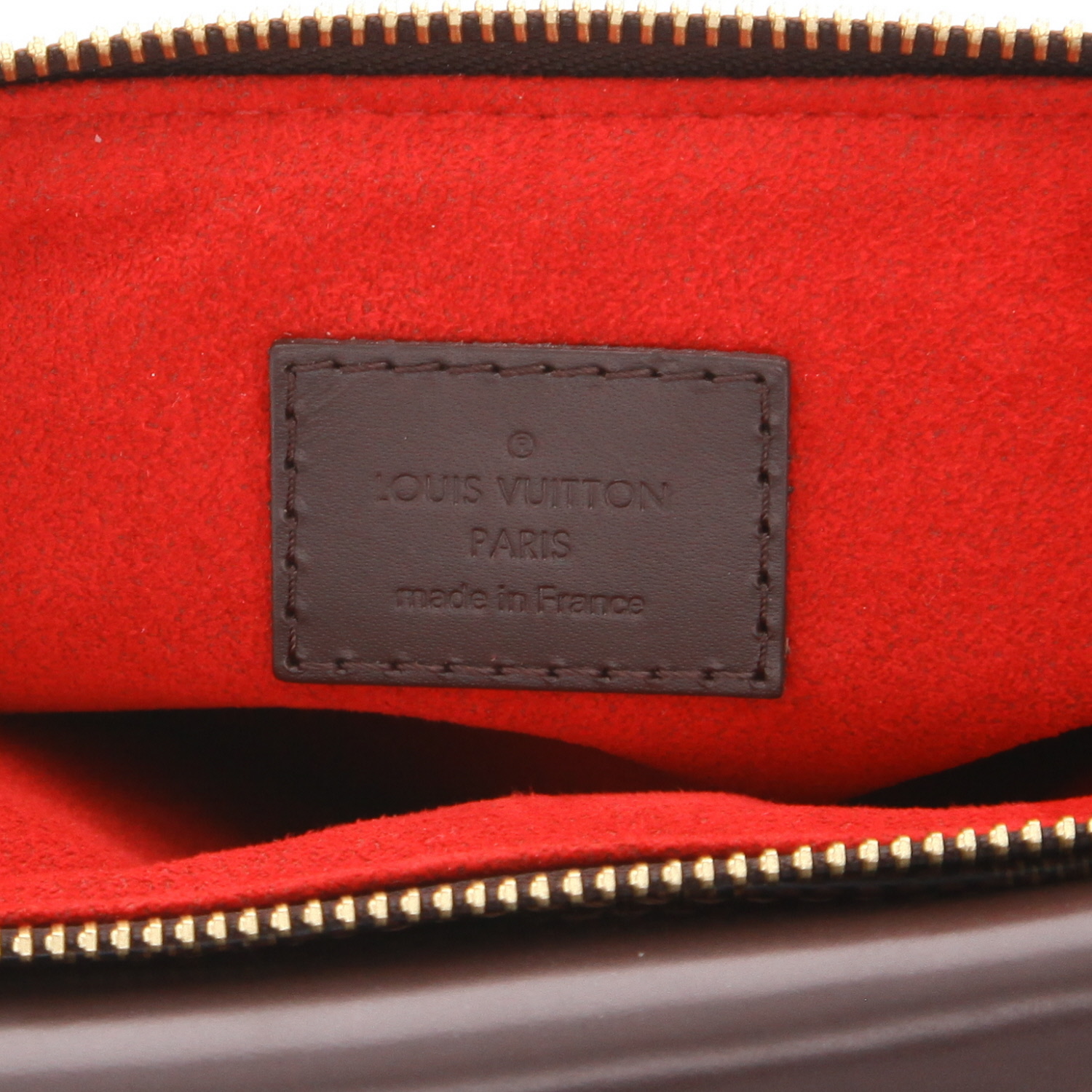 Bolso bandolera Louis Vuitton  Aurore en lona a cuadros ébano y cuero marrón - Detail D2