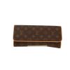 Borsa/pochette Louis Vuitton  Twin in tela monogram marrone e pelle naturale - 360 thumbnail