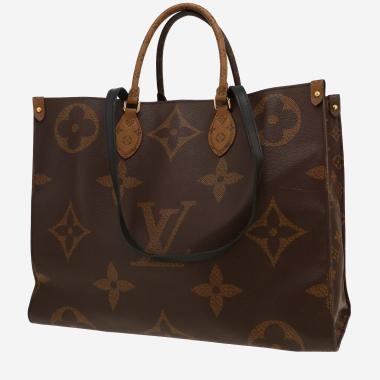 Bolso Cabás Louis Vuitton  Onthego modelo grande  en lona Monogram "Reverso" dos tonos marrón