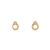 Paire de boucles d'oreilles Dinh Van Menottes R8 en or rose et diamants - 00pp thumbnail