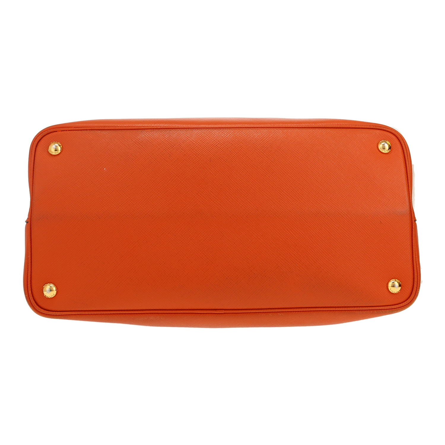 Bolso de mano Prada  Double en cuero naranja - Detail D1