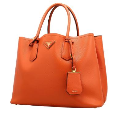 Prada  Double handbag  in orange leather
