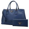 Borsa Prada  Galleria in pelle saffiano blu - 00pp thumbnail