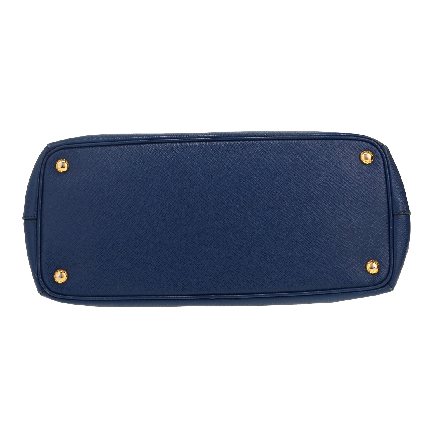 Prada  Galleria handbag  in blue leather saffiano - Detail D1