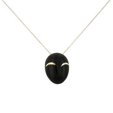 Vhernier  pendant in pink gold and ebony