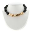 Vhernier Calla large model necklace in pink gold and ebony - 360 thumbnail