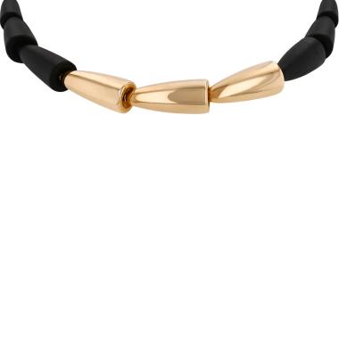 Collana Vhernier Calla modello grande in oro rosa e ebano