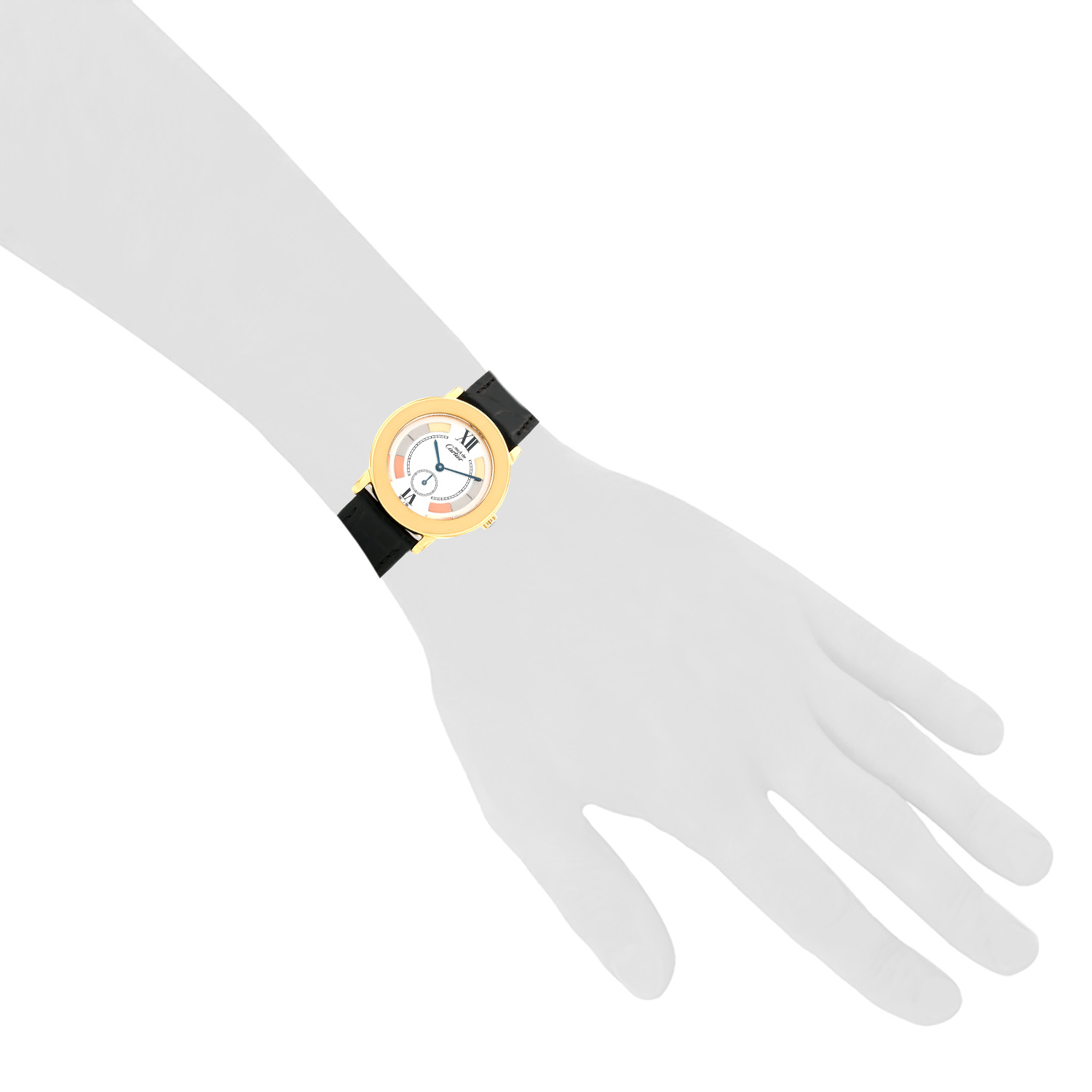 Montre Cartier Must II (wtc) en vermeil Ref: Cartier - 18101  Vers 1990 - Detail D1