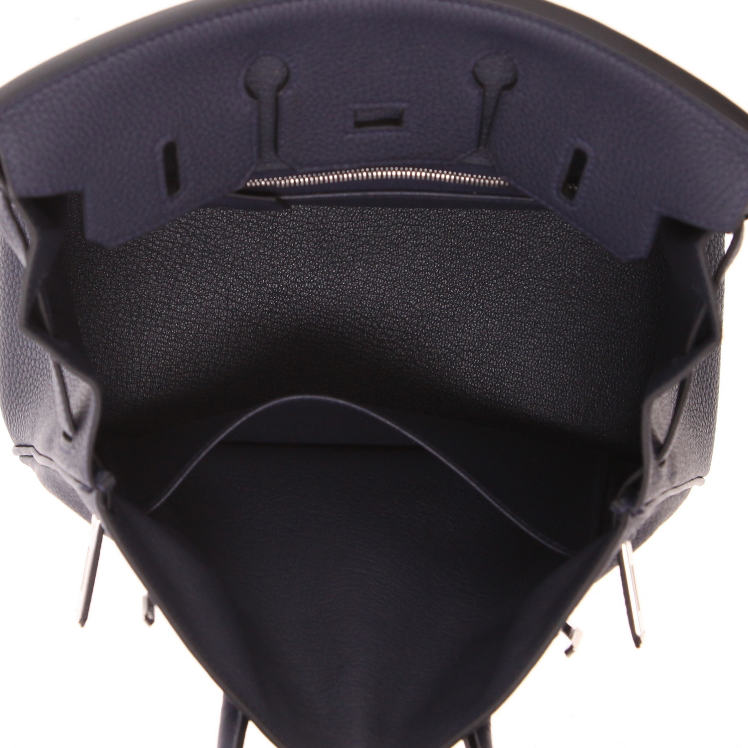 Borsa Hermès  Birkin 25 cm in pelle togo blu notte - Detail D3