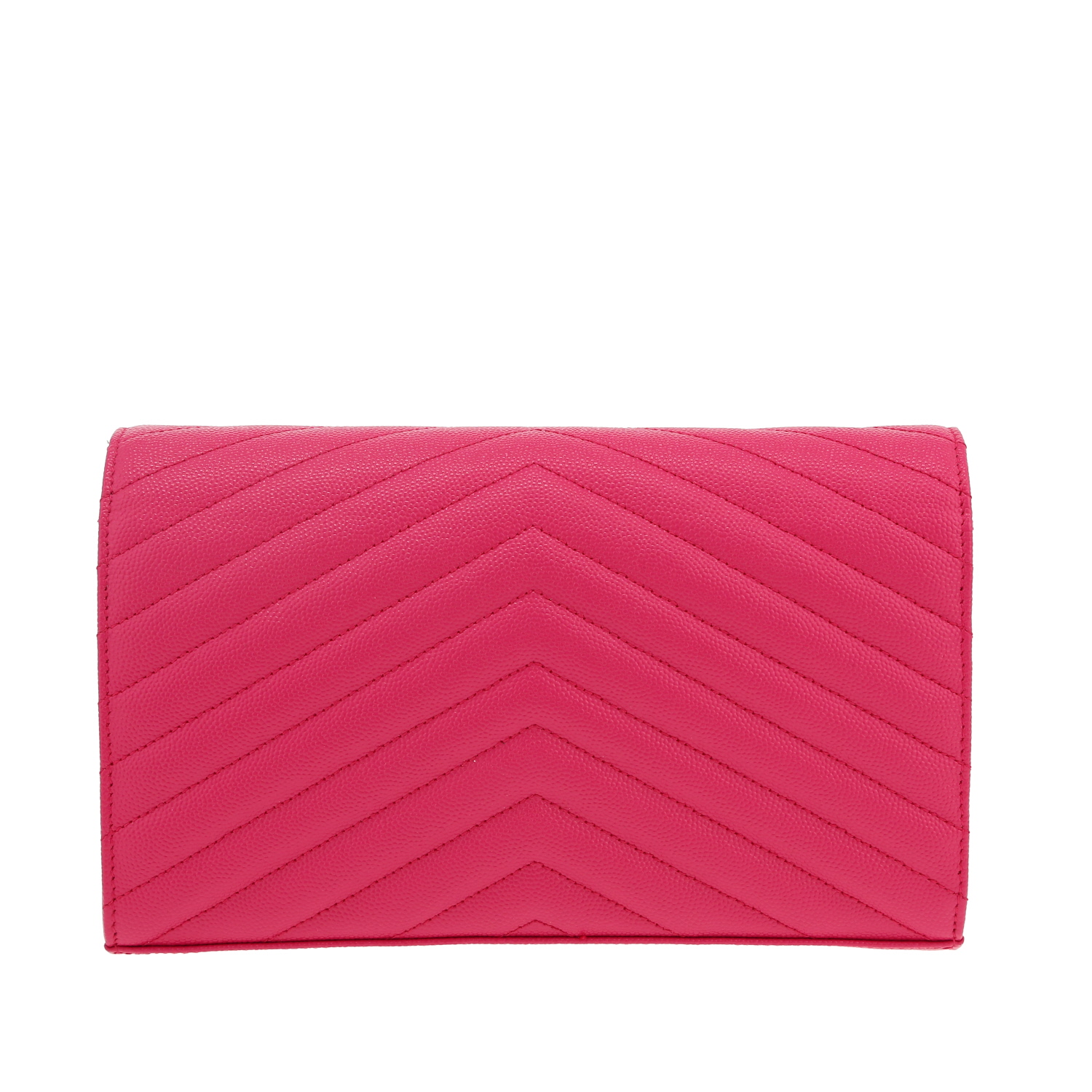 Bolso bandolera Saint Laurent  Enveloppe en cuero granulado rosa - Detail D2