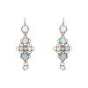 Paire de boucles d'oreilles Pomellato Nausica en or rose et topazes bleu - 00pp thumbnail