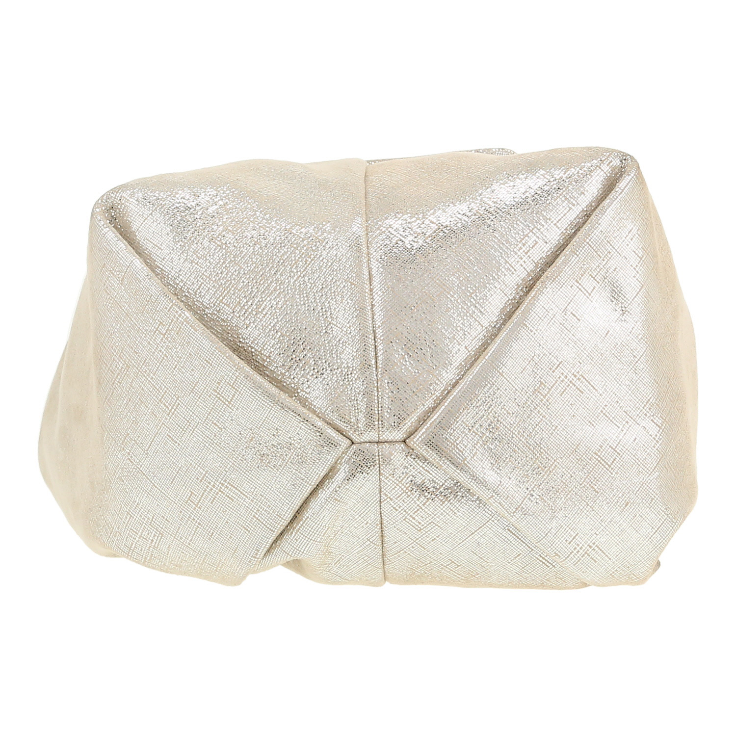 Sac à main Chanel   en cuir argenté et doré - Detail D1