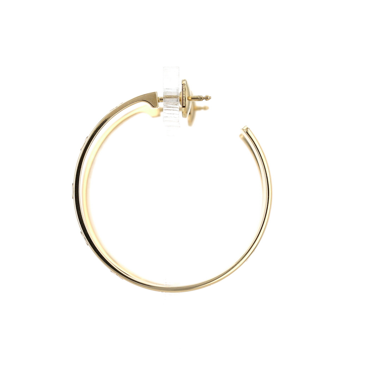 Paire de boucles d'oreilles Cartier Love en or jaune - Detail D2