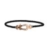 Fred Force 10 medium model bracelet in pink gold, black and white diamonds - 00pp thumbnail