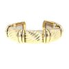 Hald-rigid O.J. Perrin  bracelet in yellow gold and stainless steel - 360 thumbnail