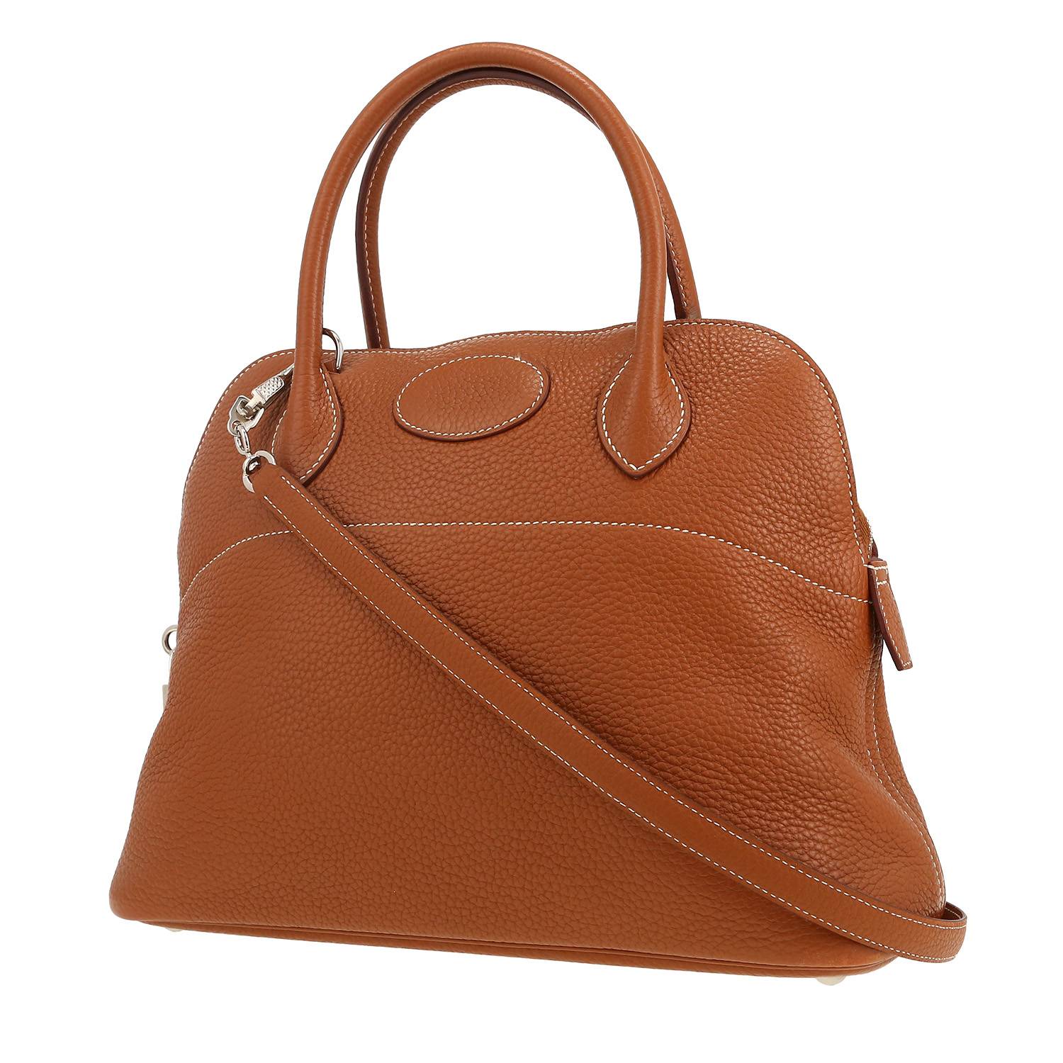 Hermès Bolide 30 cm handbag in gold togo leather