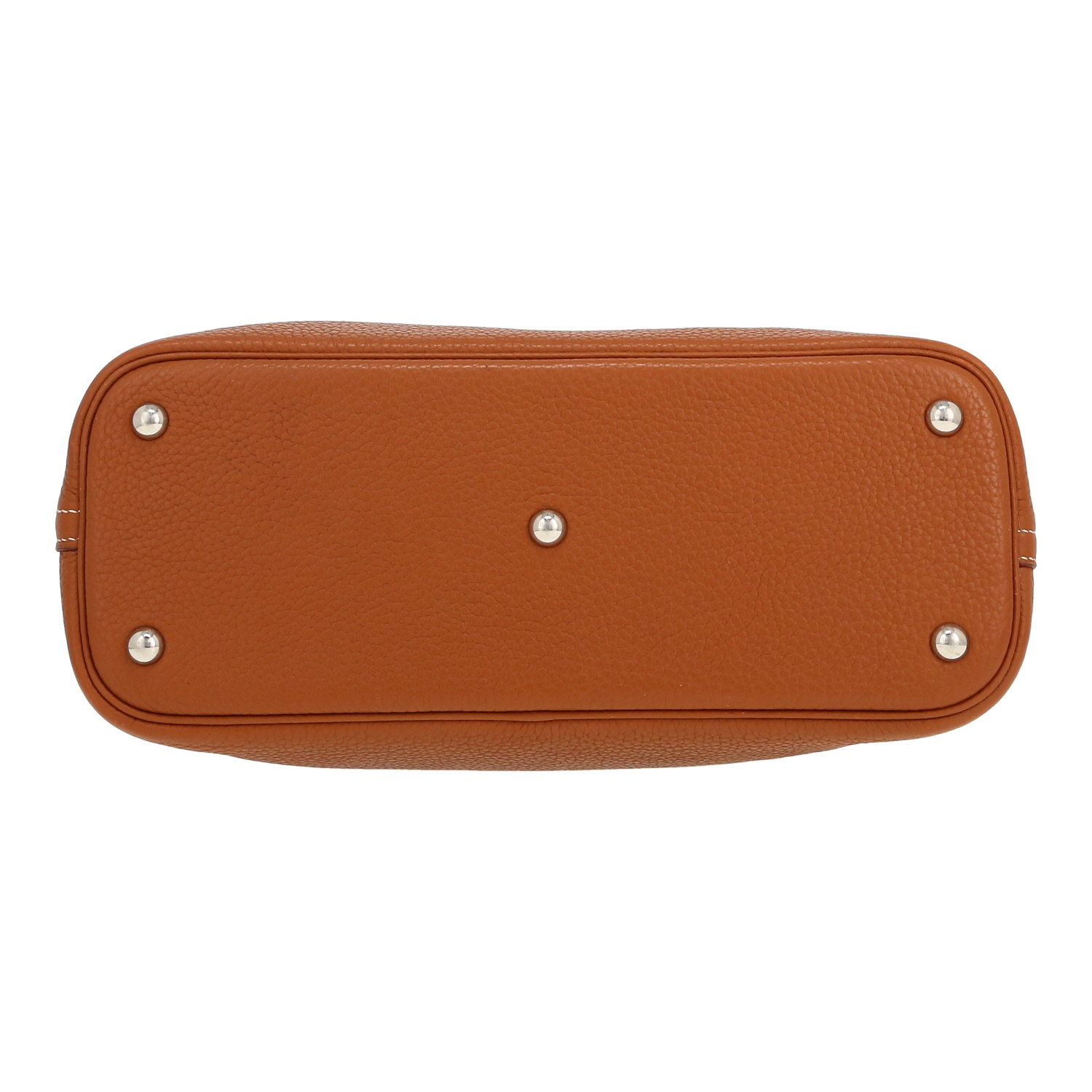 Hermès  Bolide 30 cm handbag  in gold togo leather - Detail D1