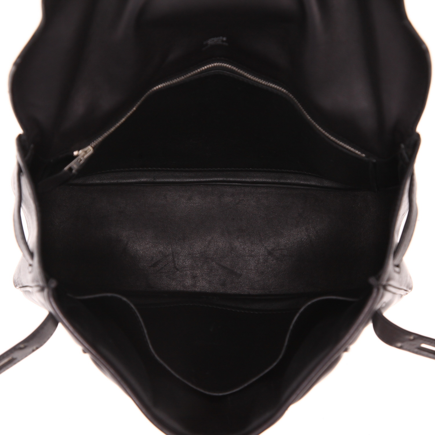 Borsa a tracolla Hermès  Berline in pelle Swift nera - Detail D3