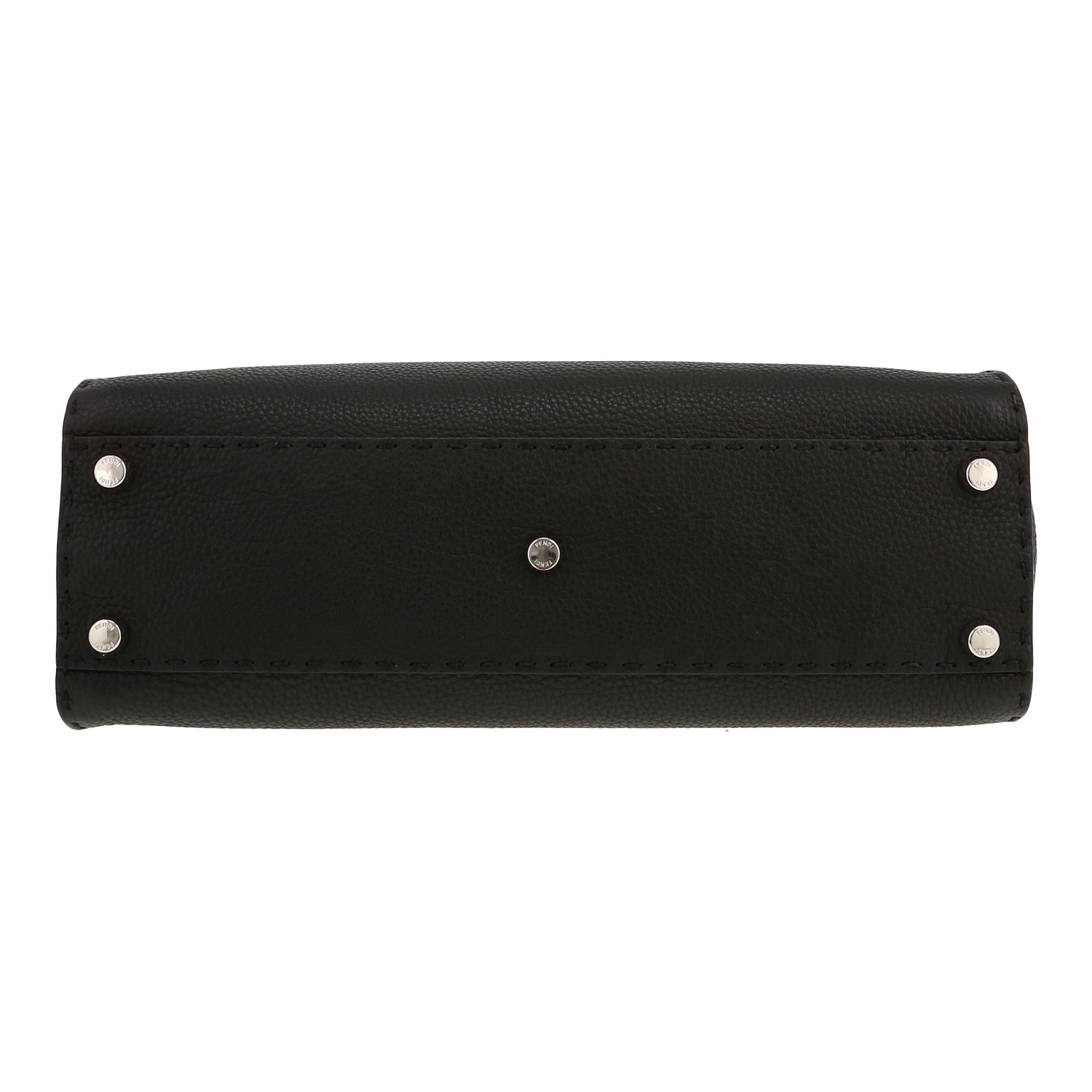 Fendi  Peekaboo handbag  in black grained leather - Detail D1