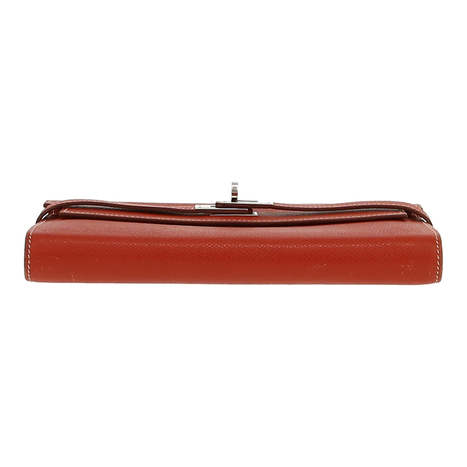 Hermès  Kelly wallet wallet  in brick red epsom leather - Detail D1