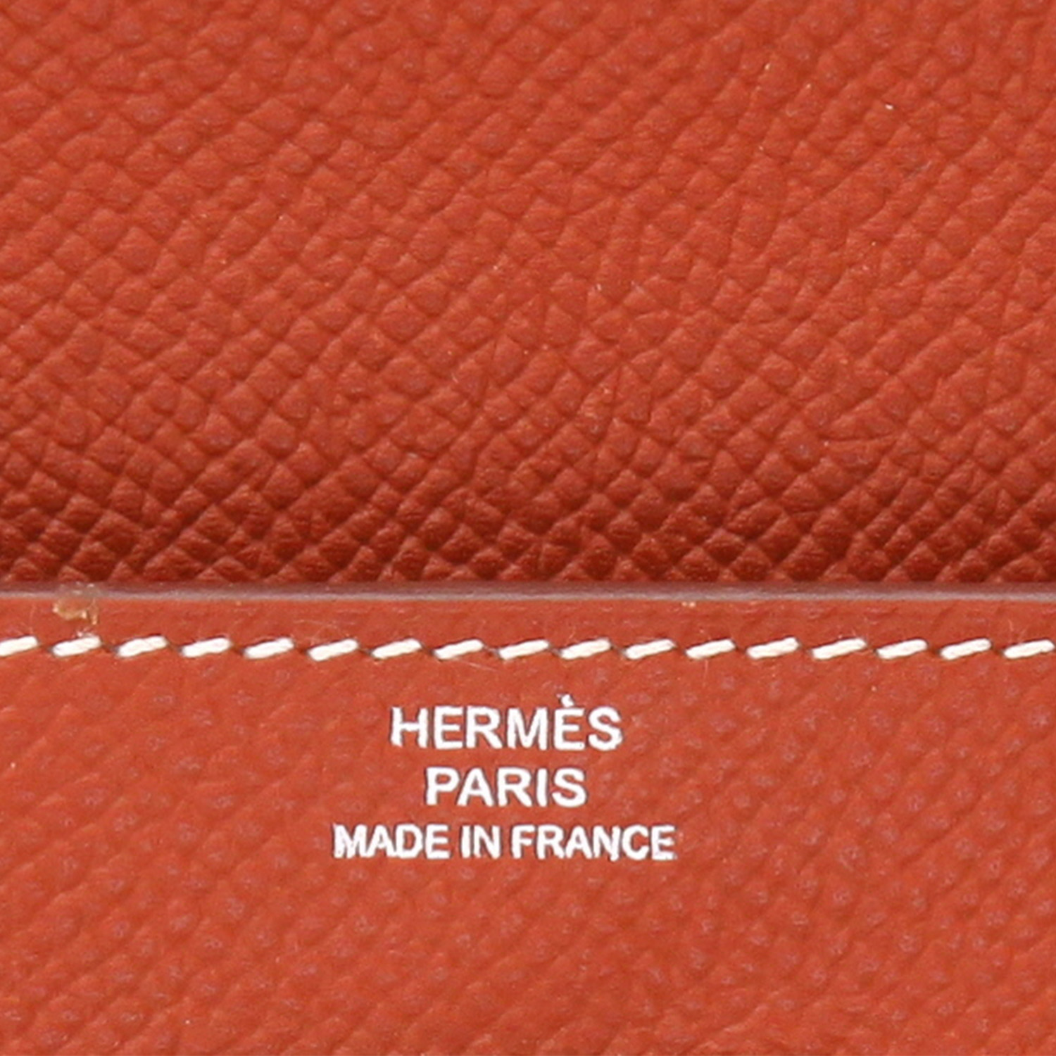 Portafogli Hermès  Kelly wallet in pelle Epsom rosso mattone - Detail D2