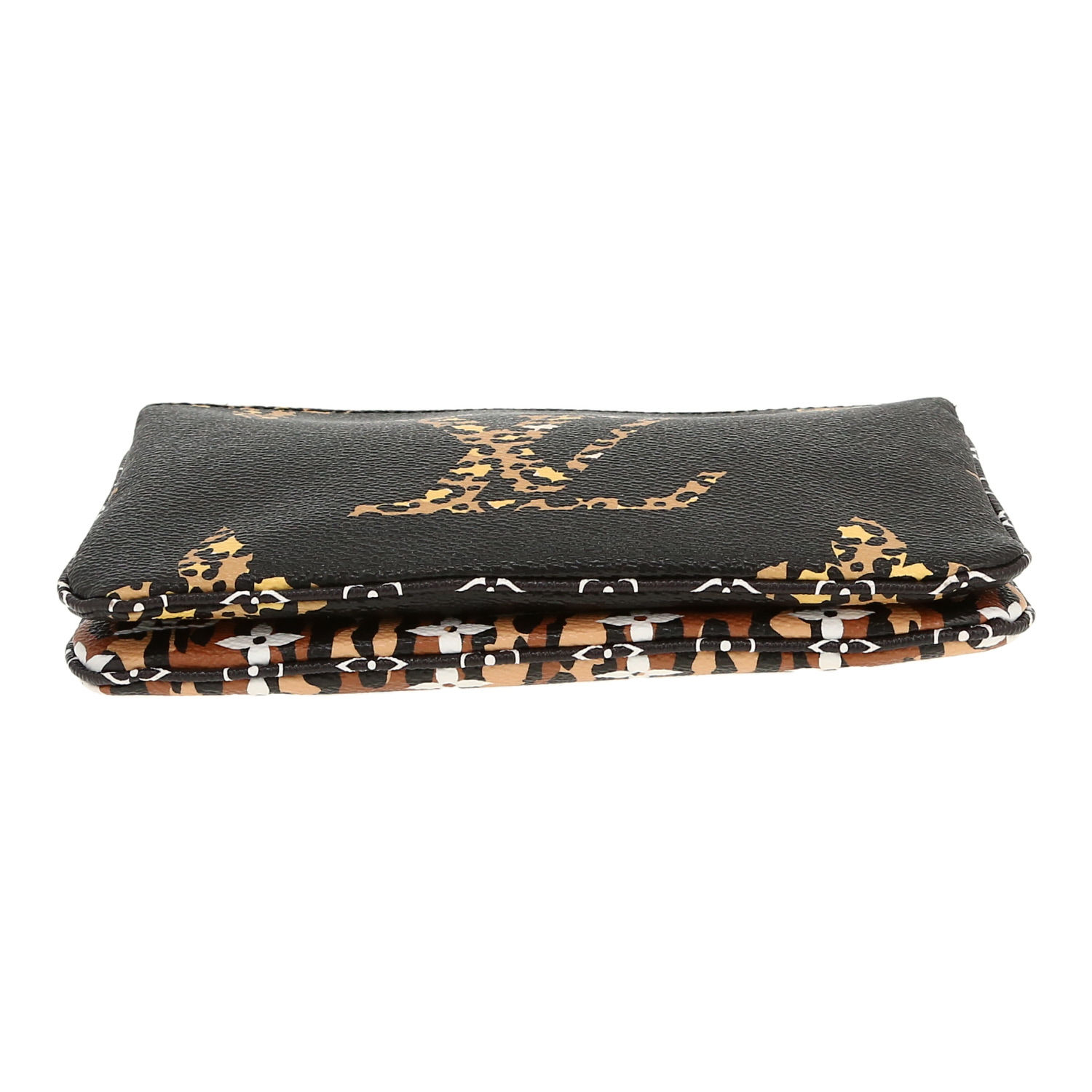 Bolso bandolera Louis Vuitton  Double Zip en lona Monogram Jungle negra - Detail D1