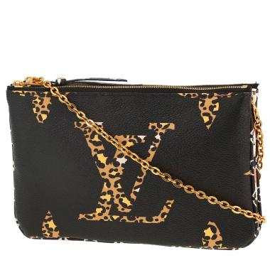 Borsa a tracolla Louis Vuitton  Double Zip in tela monogram Jungle nera