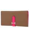 Hermès  Bearn wallet  in etoupe and pink Mysore leather - 00pp thumbnail