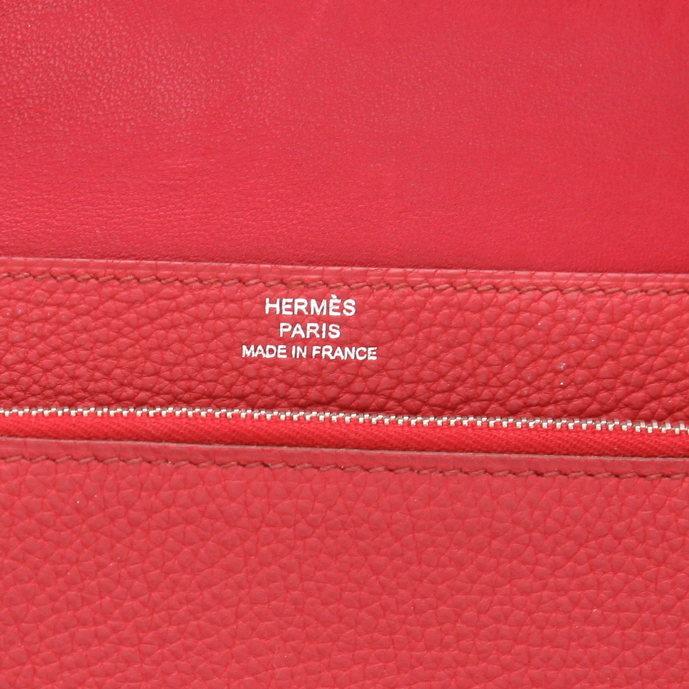Hermès  Dogon wallet  in pink togo leather - Detail D2