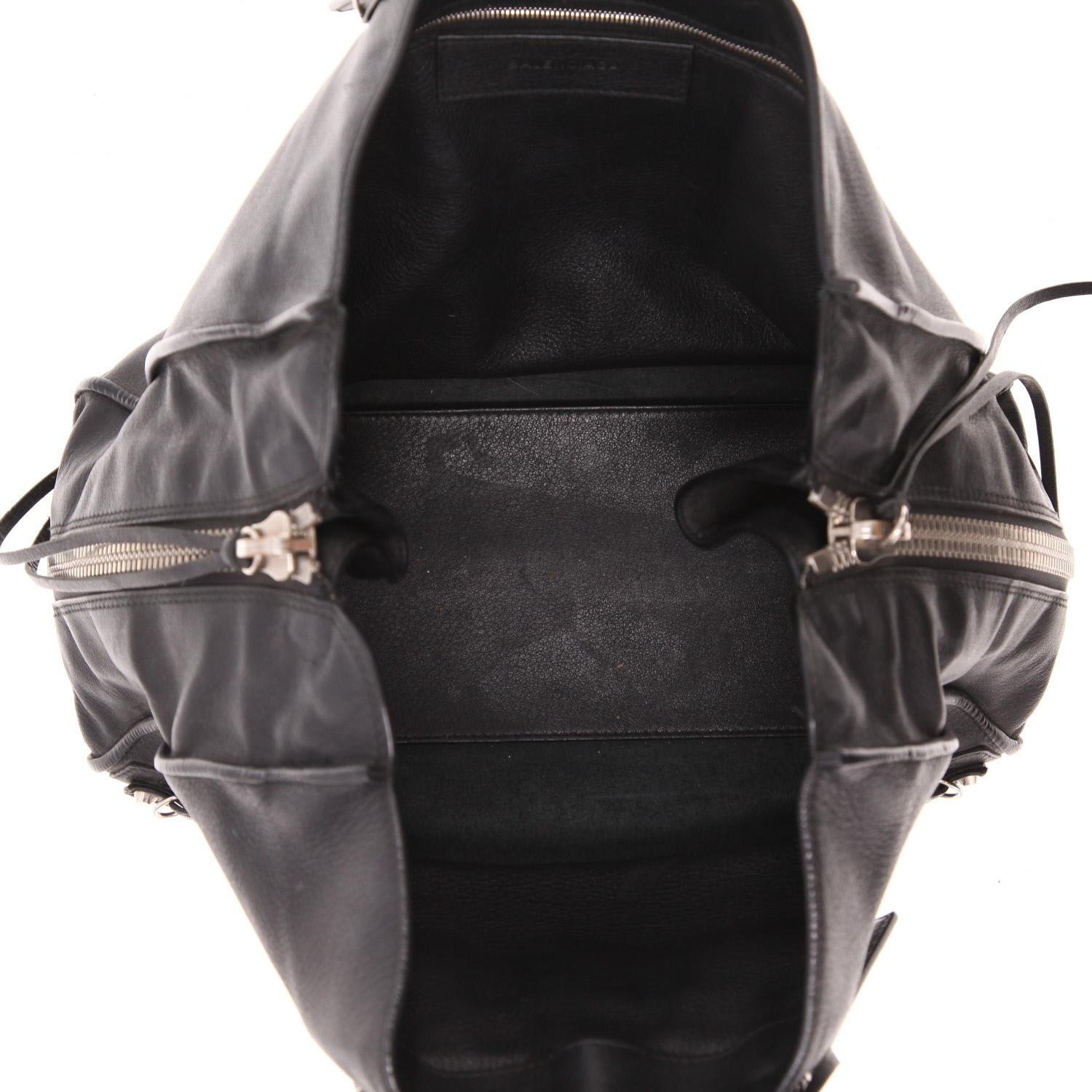 Sac bandoulière Balenciaga  Papier A3 en cuir noir - Detail D3