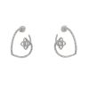 De Beers Enchanted Lotus hoop earrings in white gold and diamonds - 360 thumbnail