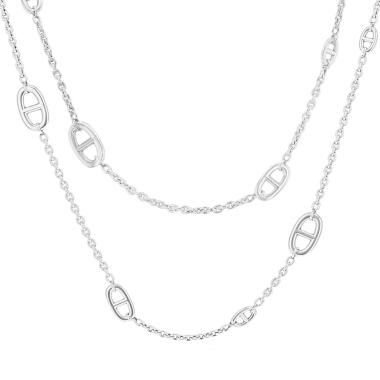 Hermès Farandole 80 long necklace in silver