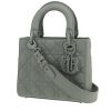 Bolso de mano Dior  Lady Dior en cuero cannage gris - 00pp thumbnail