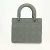 Bolso de mano Dior  Lady Dior en cuero cannage gris - Detail D2 thumbnail