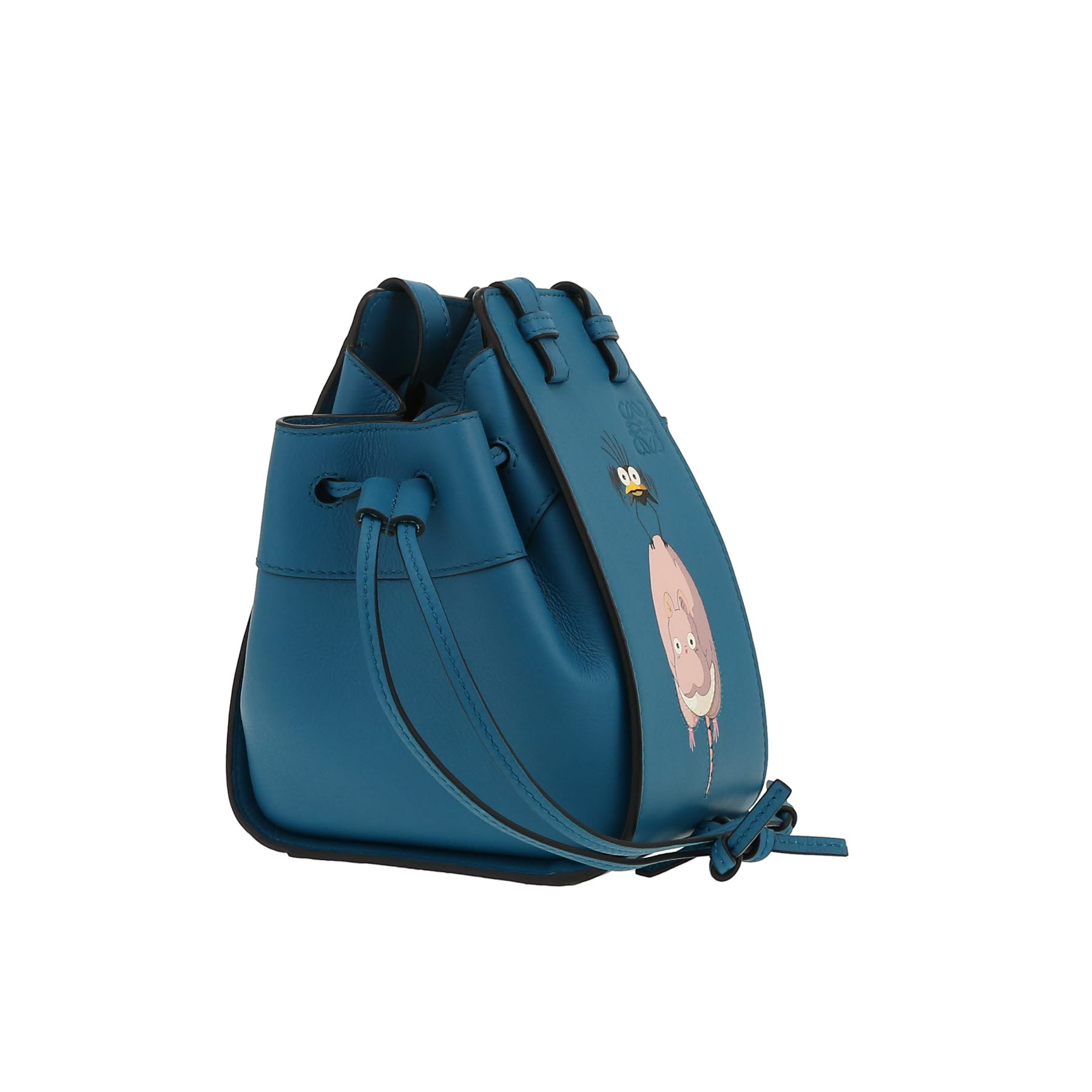 Loewe Hammock  X Studio Ghibli small model  shoulder bag  in blue leather - Detail D5
