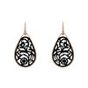 Paire de boucles d'oreilles Pomellato Victoria en or rose et jais - 00pp thumbnail