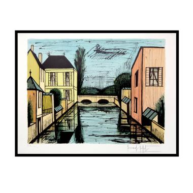 Bernard Buffet (1928-1999), Pont sur la rivière - 1984