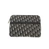 Dior   pouch  in navy blue monogram canvas Oblique  and navy blue leather - 360 thumbnail