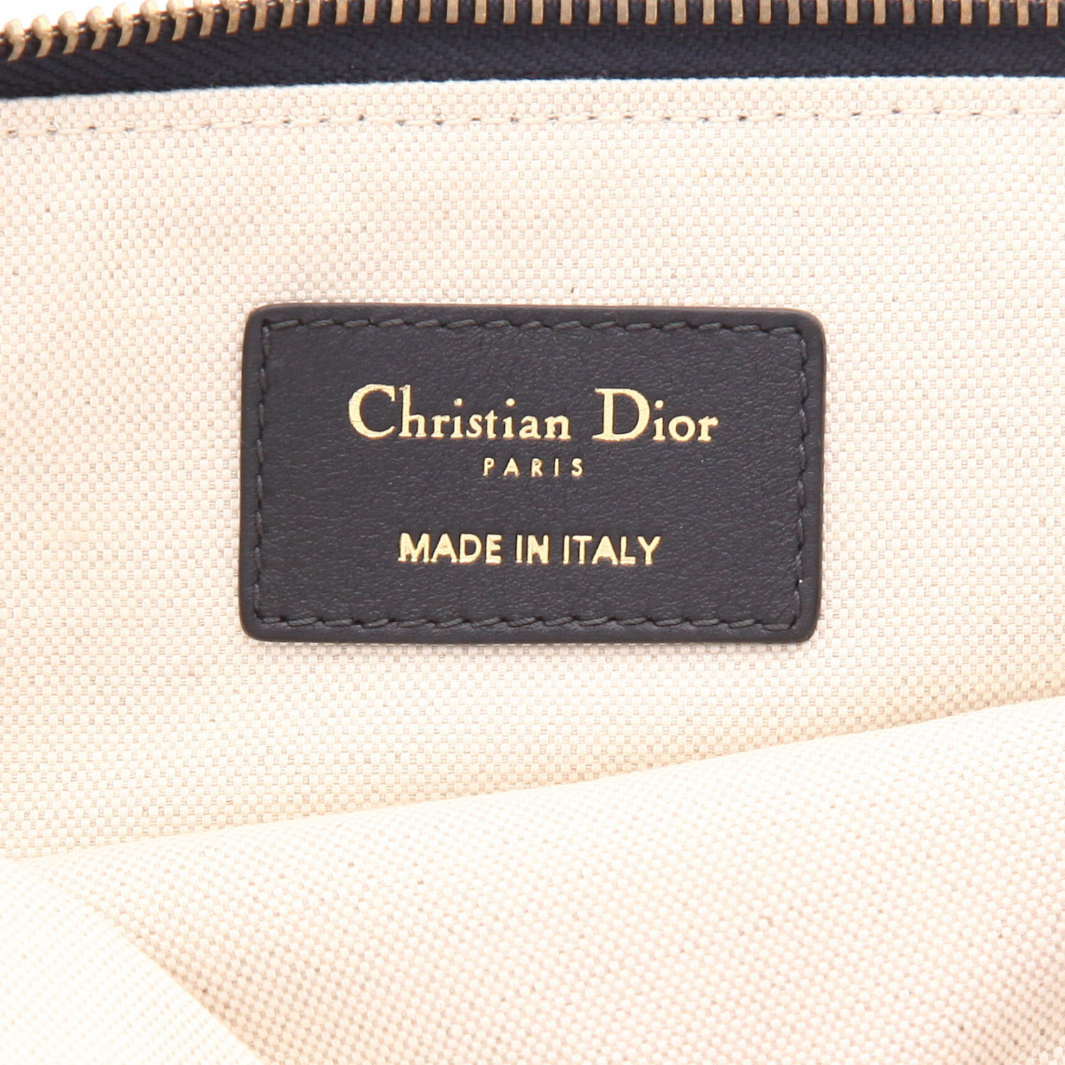 Pochette Dior   in tessuto a monogramma Oblique blu marino e pelle blu marino - Detail D2