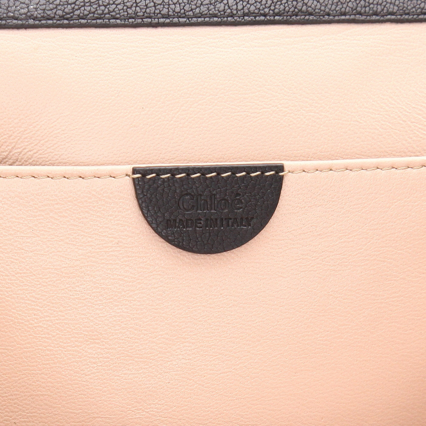 Chloé  Elsie shoulder bag  in black leather - Detail D2